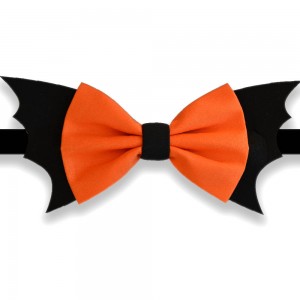  Papion Halloween, negru si orange, model Aripi mari de liliac